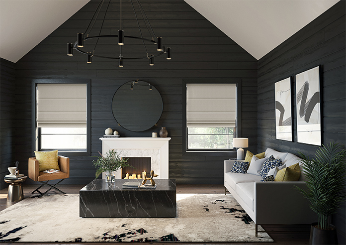 Genoa Faux Silk (Blackout), Sterling Shimmer - Roman Blind - Image 8